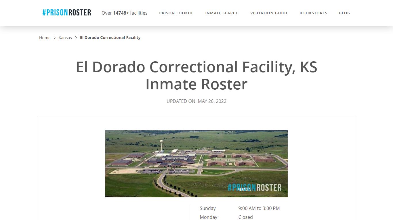 El Dorado Correctional Facility, KS Inmate Roster